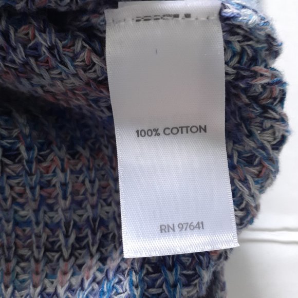 J. Jill Easy Dropped-Shoulder Cotton V-Neck Sweater Blue Jasper Size S - Picture 8 of 11